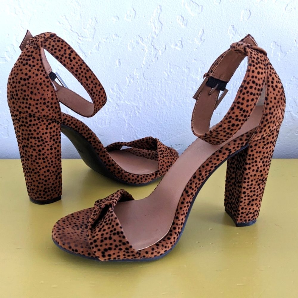 Torrid Leopard Heels w/ Ankle Strap